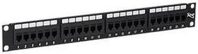Main image of ICC ICMPP24CP6 PATCH PANEL,CAT 6, FEED-THRU 24-P,1RMS