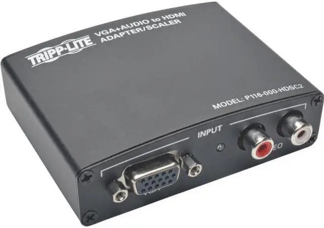 Alt view image 3 of 10 - Tripp Lite P116-000-HDSC2 VGA with RCA Stereo Audio to HDMI Converter/Scaler
