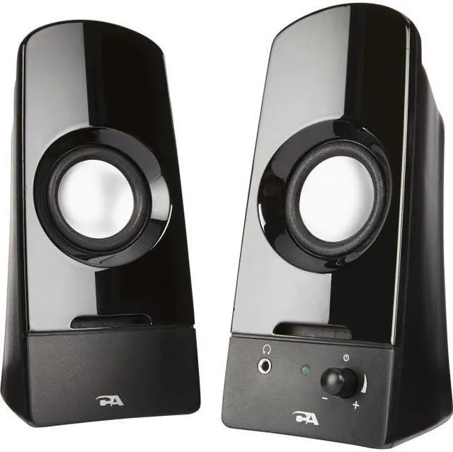 Alt view image 20 of 20 - Cyber Acoustics Curve Sonic 2.0 Speaker System - 3 W RMS