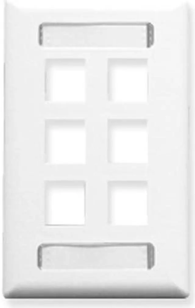 Main image of Icc ICC-IC107S06WH Faceplate With Station Id - 6 Port - ICC-IC107S06WH