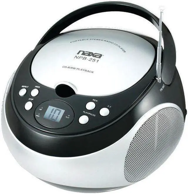 Main image of Naxa NPB251BK Portable CD Player with AM/FM Radio (Black)