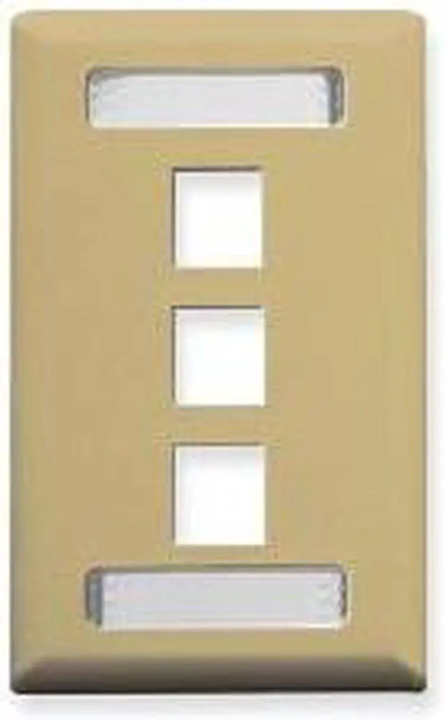 Alt view image 2 of 2 - Icc ICC-IC107S03IV FACEPLATE, ID, 1-GANG, 3-PORT, IVORY