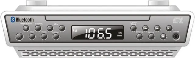 Alt view image 13 of 18 - Sylvania SKCR2713 Under-Counter Bluetooth CD Clock Radio