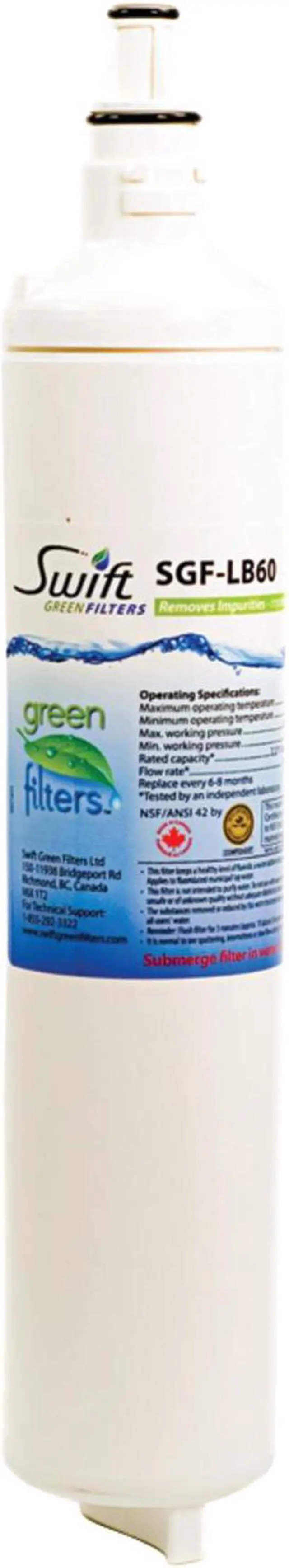 Alt view image 4 of 8 - Swift Green Filters SGF-LB60 Water Filter (Replacement for LG 5231JA2006B, LT 600P & 5231JA2005A)