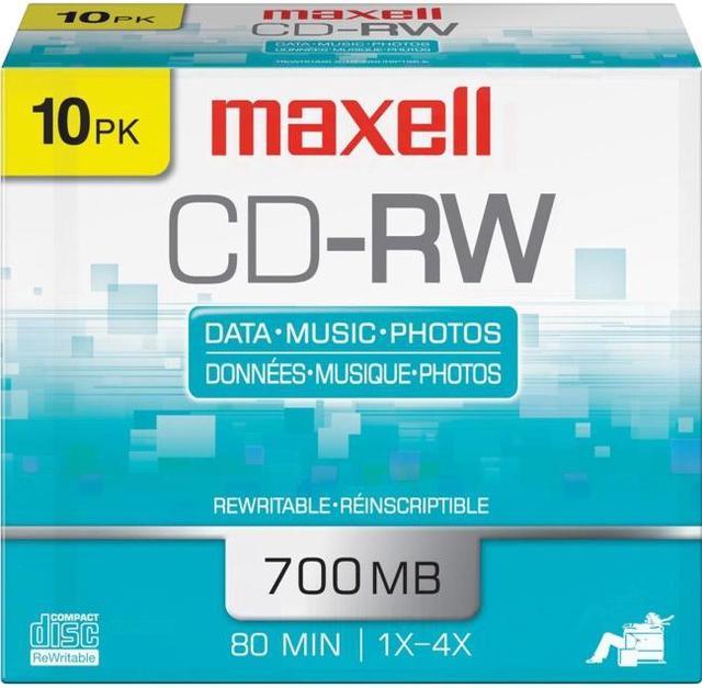 MAXELL 630011 MAXELL CD-RW 10 PACK 700MB/80 CD / DVD / Blu-Ray
