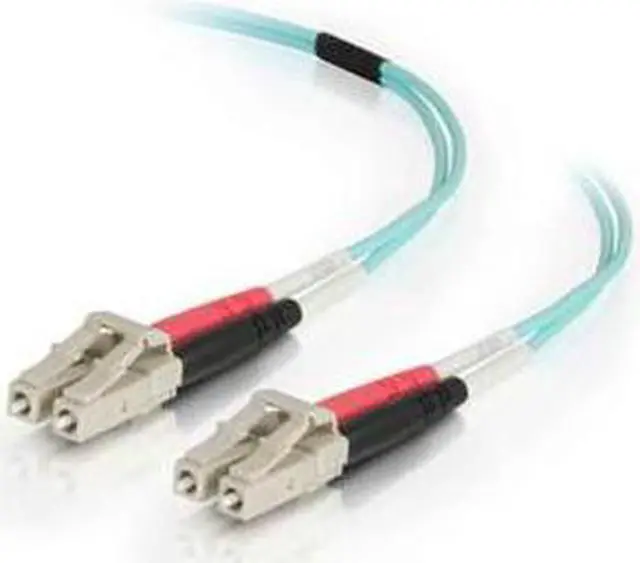 Alt view image 4 of 6 - C2G 00999 OM4 Fiber Optic Cable - LC-LC 50/125 Duplex Multimode PVC Fiber Cable, Aqua (9.8 Feet, 3 Meters)