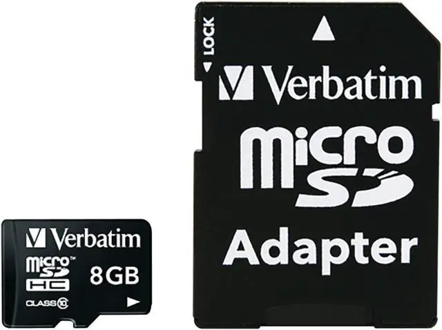 Alt view image 10 of 17 - Verbatim 8GB Premium microSDHC UHS-I Class 10 Memory Card with Adapter