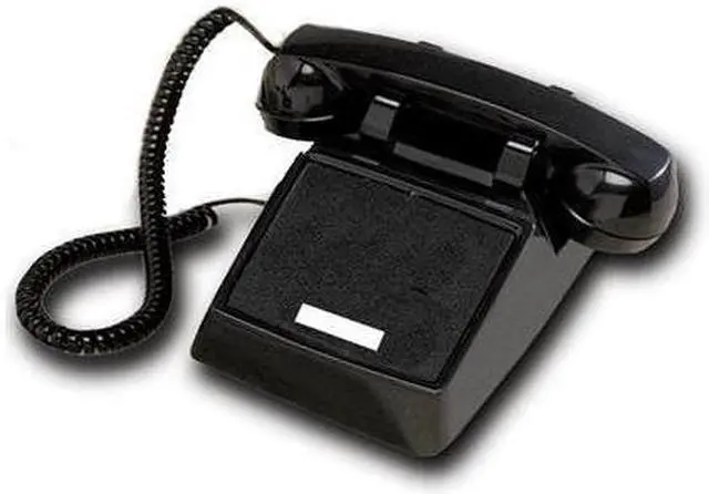 Alt view image 3 of 3 - 250000-VBA-NDL Black desk no dial