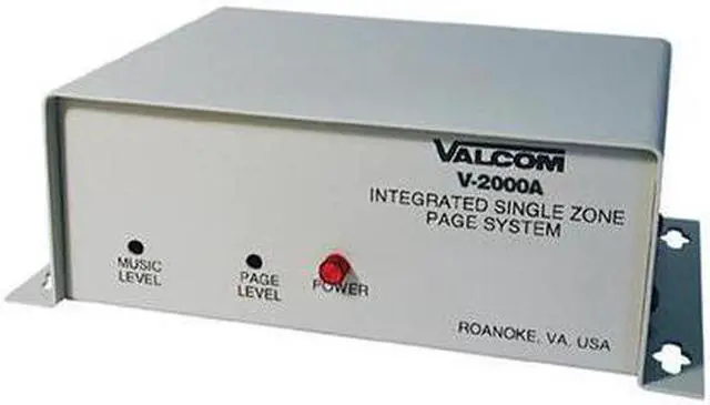 Alt view image 4 of 10 - Valcom - V-2000A - One-way, 1 Zone, Page Control With Built-in Power Provides A Background Music In