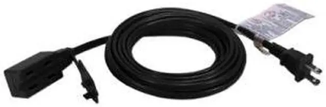 Main image of Qvs 3-Outlet 2-Prong 15Ft Power Extension Cord - 3 X Ac Power - 15 Ft Cord - 13 A Current - 125 V Ac Voltage - 1625 W