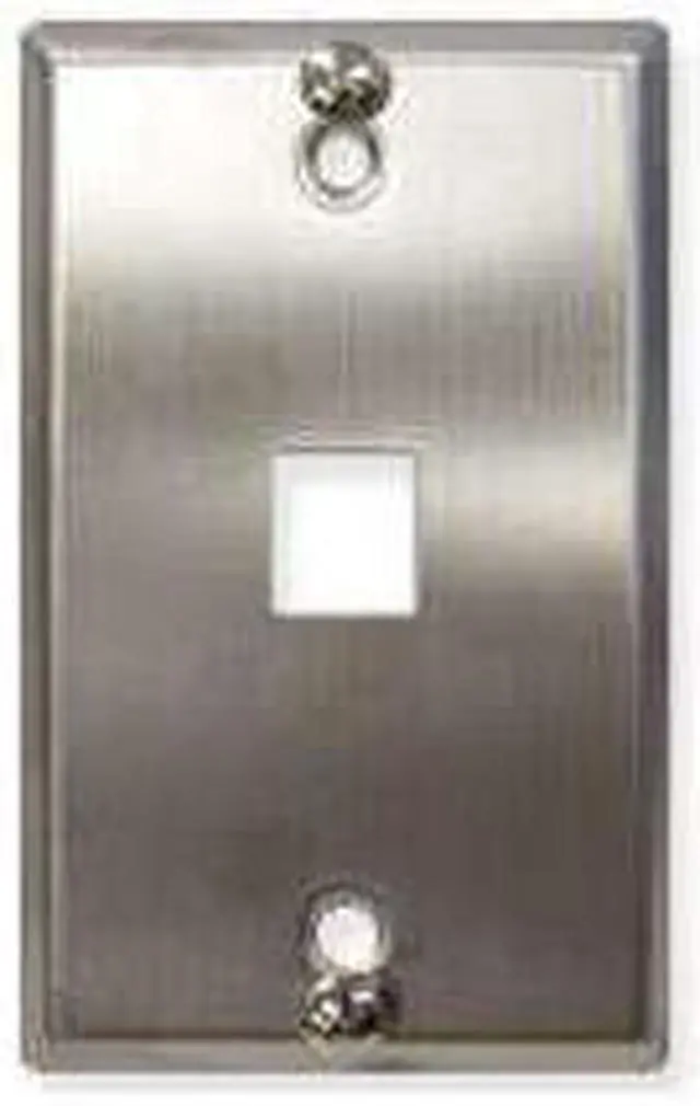 Alt view image 3 of 4 - WALL PLATE- PHONE- FLUSH- 1-PORT- SS