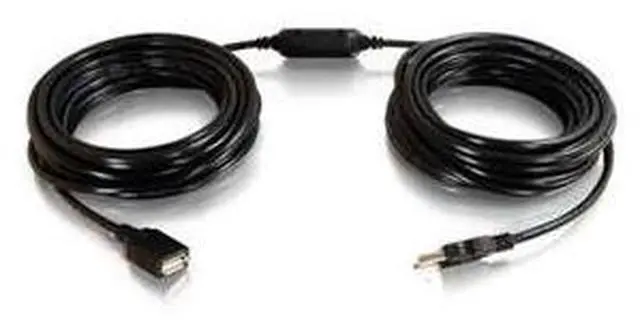 Alt view image 12 of 15 - C2G 38988 USB Active Extension Cable - USB 2.0 A Male to A Female Cable, Center Booster Format, Black (25 Feet, 7.62 Meters)