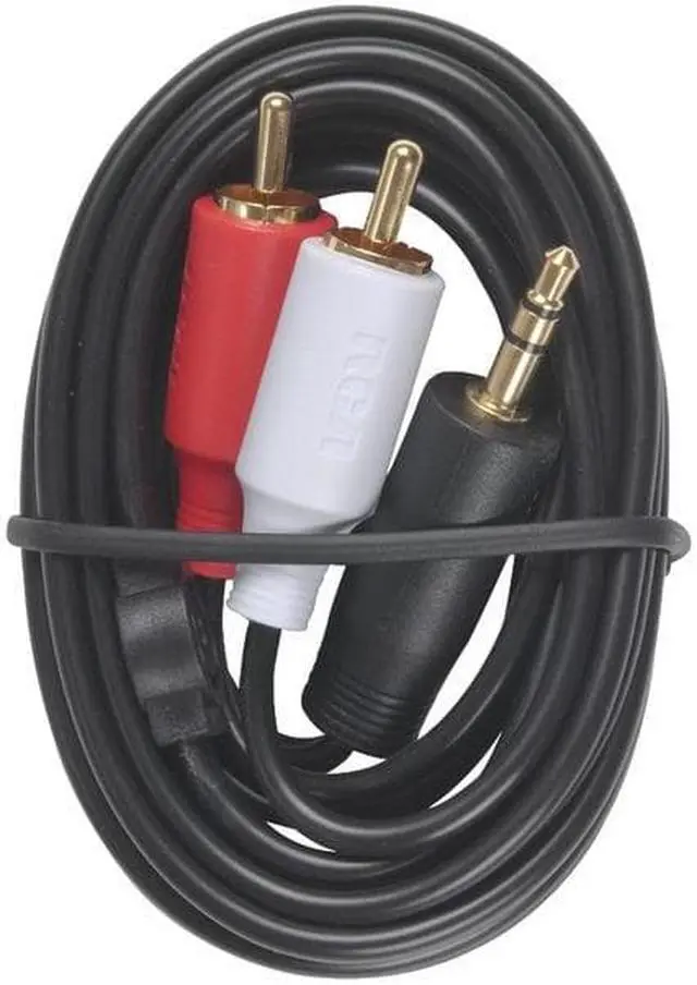 Alt view image 2 of 8 - RCA 3 Ft. Single 3.5 mm Male RCA Y-Adapter AH205R
