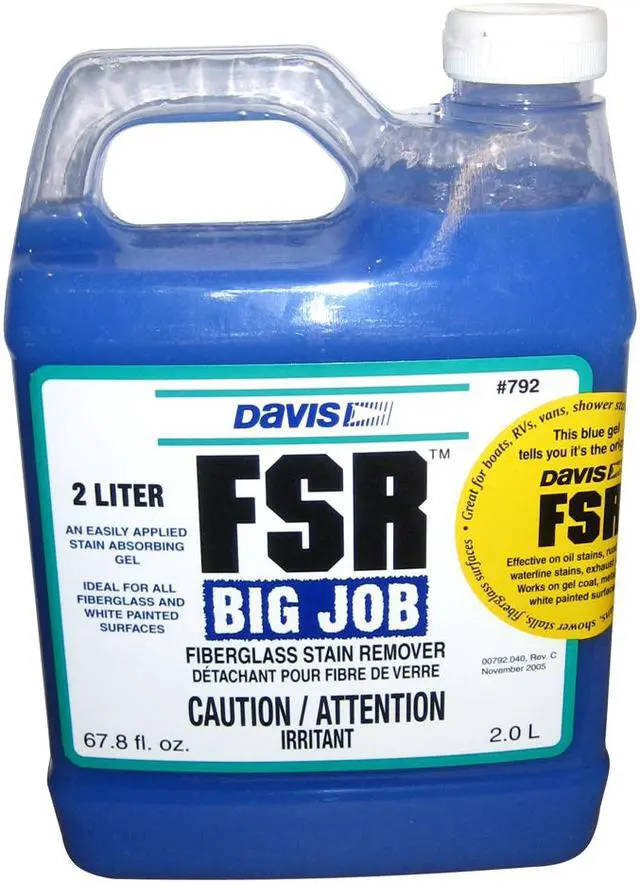 Main image of DAVIS INSTRUMENT DAVIS FSR BIG JOB FIBERGLASS STAIN REMOVER 2 LTR 792