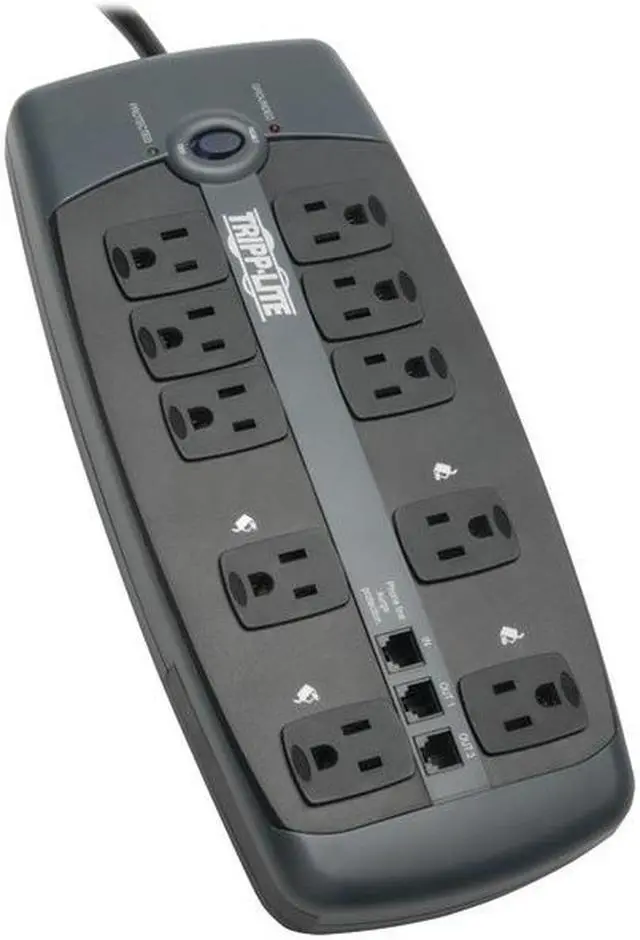 Alt view image 6 of 20 - Tripp Lite TLP1008TEL 8ft. 10 Outlets 2395 Joules Protect It! Surge Suppressor