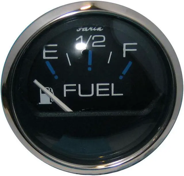 Main image of Faria Chesapeake Black SS 2" Fuel Level Gauge (E-1/2-F) [13701]