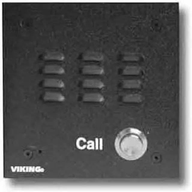 Alt view image 7 of 7 - Viking Electronics - E-10A-EWP - Speaker Phone with Call Button & Black Aluminum Faceplate Flush Mount with Included