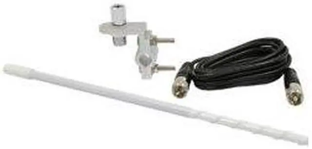 Main image of ROADPRO R RP-83W 3     STANDARD SERIES MIRROR MOUNT FIBERGLASS CB ANTENNA KIT  WHITE
