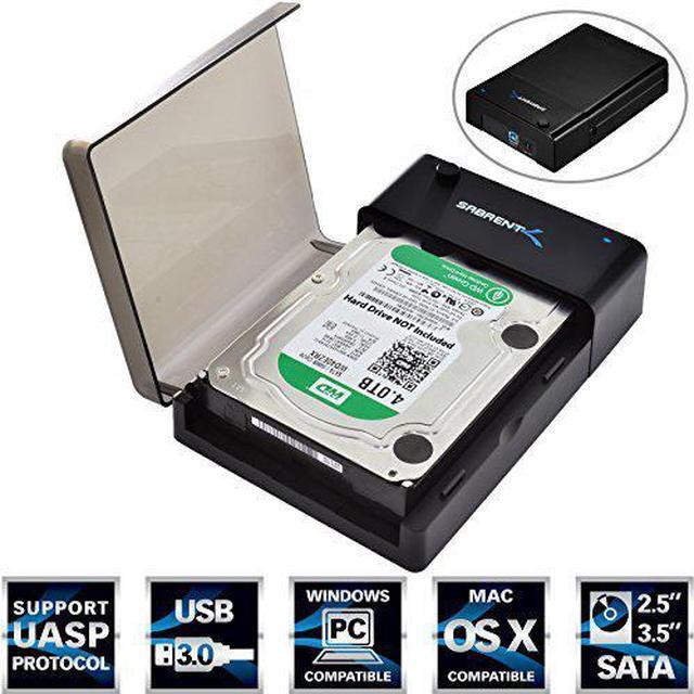 Alt view image 9 of 10 - Sabrent USB 3.0 to SATA External Hard Drive Lay-Flat Docking Station for 2.5 or 3.5in HDD, SSD (EC-DFLT)