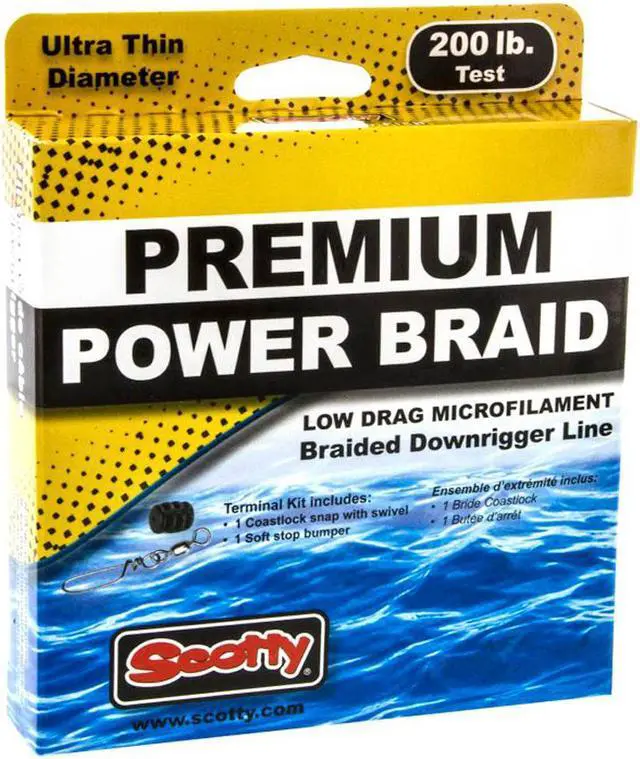 Alt view image 11 of 14 - Scotty Power Braid Dwnrggr Lne,200lb Test,300 ft spool,w/Kit