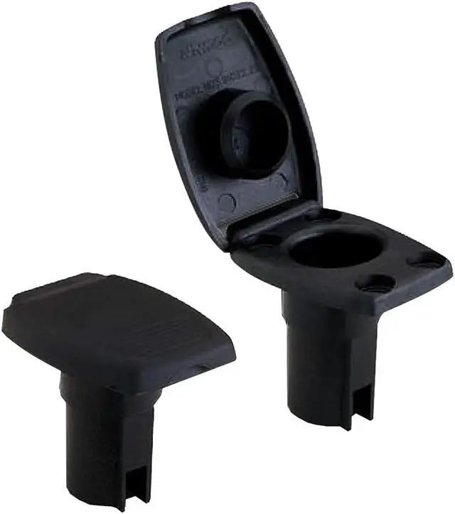 Alt view image 7 of 9 - Attwood Oval 2-Pin Base f/Angled Pole - Black