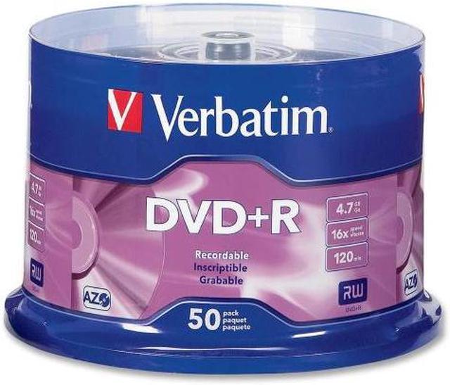 Alt view image 2 of 3 - Verbatim Life Series 4.7GB 16X DVD+R 50 Packs Spindle Media Model 97174