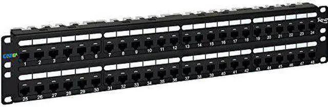 Alt view image 2 of 7 - PATCH PANEL- CAT 6A- 48-PORT- 2 RMS