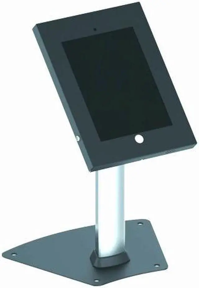 Alt view image 7 of 7 - PyleHome - Tamper-Proof Anti-Theft iPad Kiosk Safe Security Desk Table Stand, Holder, Public Display Case with Cable Management for iPads 2/3/4