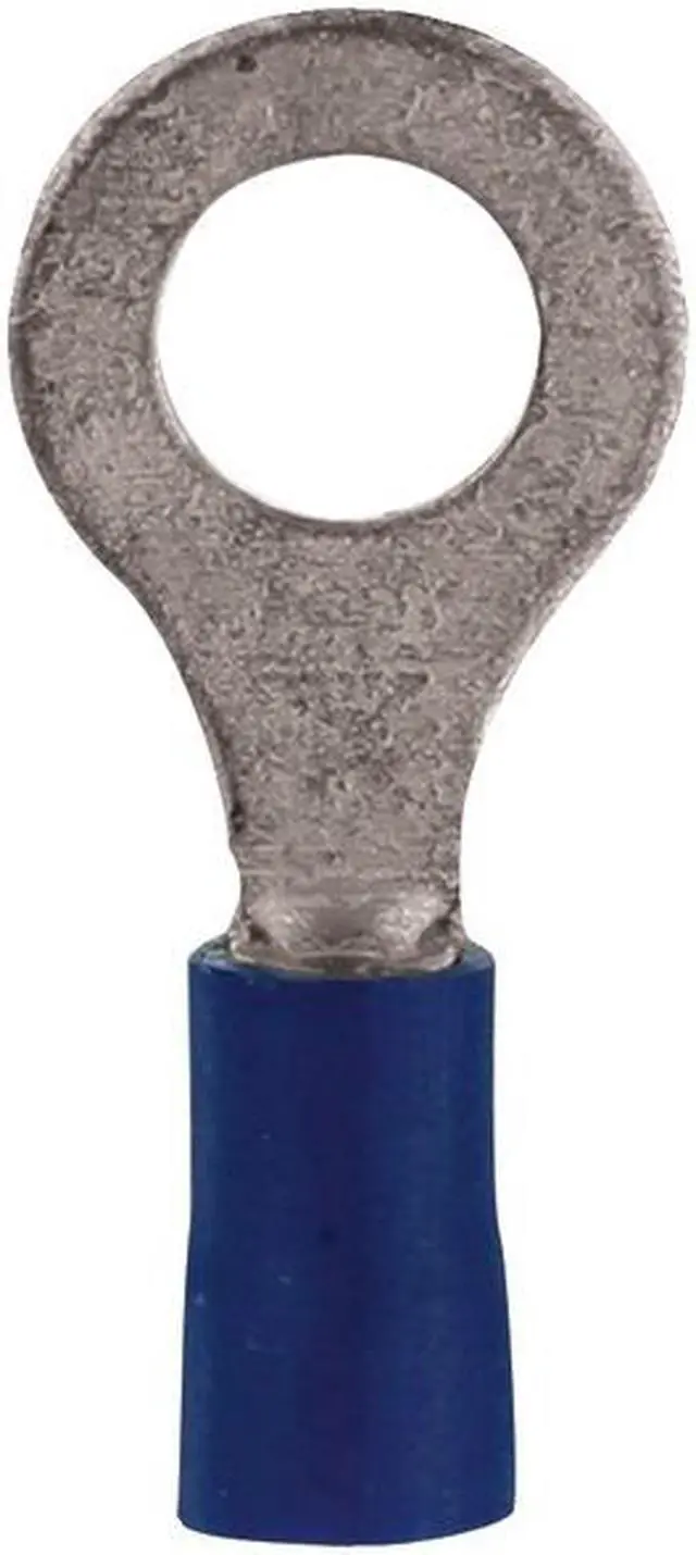 Alt view image 4 of 5 - Install Bay BVRT14 Blue Vinyl 16/14 Gauge 1/4' Insulated Ring Terminal (100/pk)