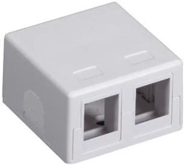 Alt view image 3 of 12 - Black Box Value Line Surface-Mount Housing 2-Port White