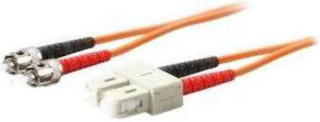 Alt view image 2 of 9 - THIS IS A 2M SC (MALE) TO ST (MALE) YELLOW DUPLEX RISER-RATED FIBER PATCH CABLE.