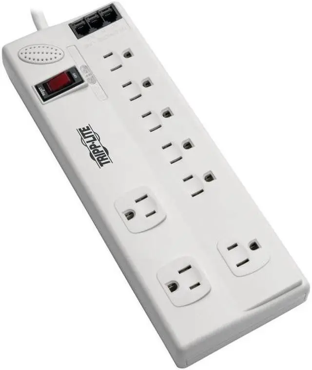 Alt view image 7 of 10 - Tripp Lite TLP806TELTAA 8-Outlet Surge Suppressor/Protector