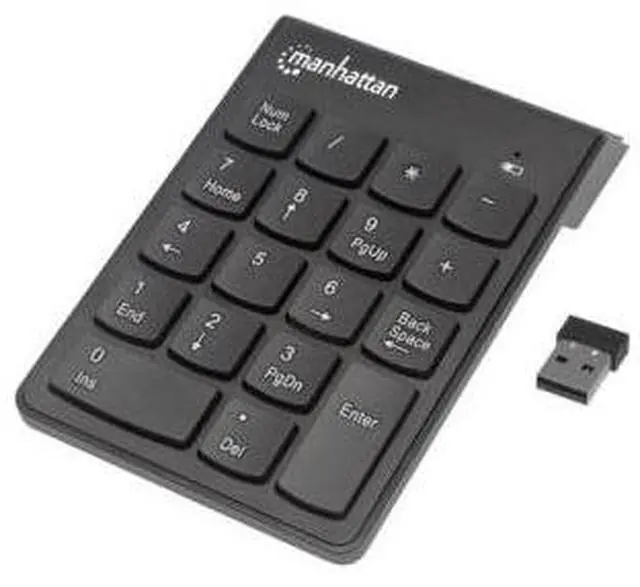 Alt view image 10 of 19 - NUMERIC WIRELESS USB KEYPAD, WITH USB MICRO RECEVIER, 18 FULL-SIZE KEYS, BLACK .