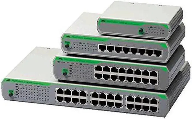 Alt view image 3 of 5 - Allied Telesis Ethernet Switch - 8 x Fast Ethernet Network - Twisted Pair - 2 Layer Supported - Rack-mountable, Desktop