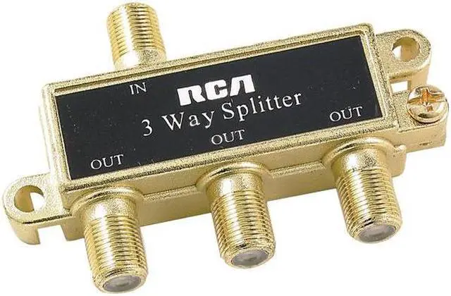 Alt view image 6 of 8 - RCA VH48 Basic Series Video 3-way Signal Splitter