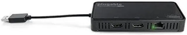 Alt view image 8 of 8 - Plugable DisplayLink 4K Dual Monitor Adapter with Ethernet - USB 3.0 to HDMI 2.0