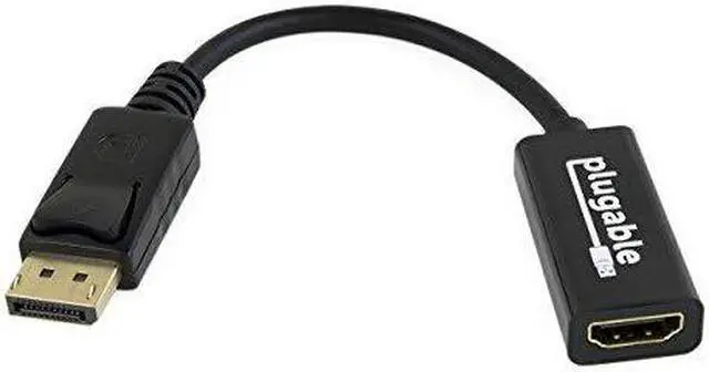 Alt view image 4 of 6 - Plugable DisplayPort to HDMI Passive Adapter (Supports Windows and Linux Systems and Displays up to 4K UHD 3840x2160@30Hz)