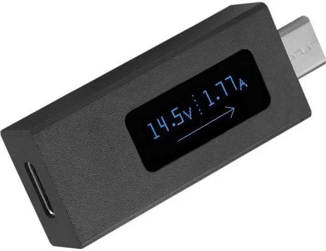 Alt view image 7 of 10 - Plugable USB C Power Meter Tester for Monitoring USB-C Connections - Digital Multimeter for USB-C Cables, Laptops, Phones and Chargers