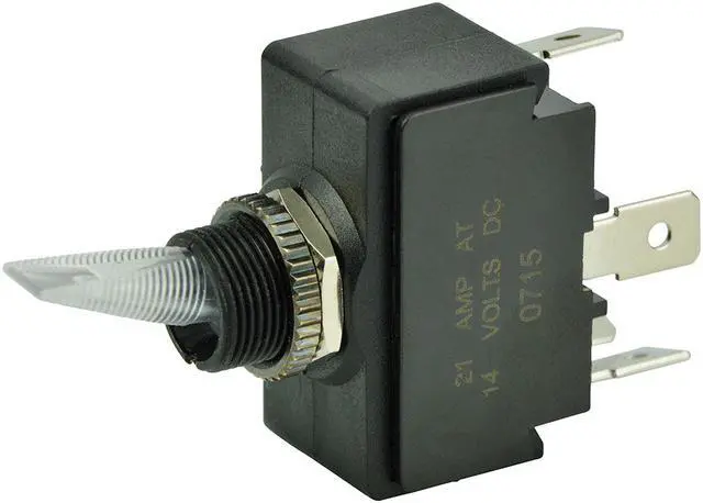 Main image of BEP SPST Lighted Toggle Switch - Red LED - 12V - ON/OFF