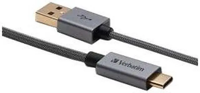 Alt view image 2 of 7 - Usb-C™ To Usb-A Cable - 47 In. Braided Black
