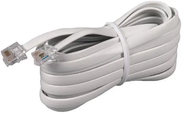 Alt view image 2 of 6 - Voxx Accessories 15' Wht Phone Cord TP231WHR Unit: CARD