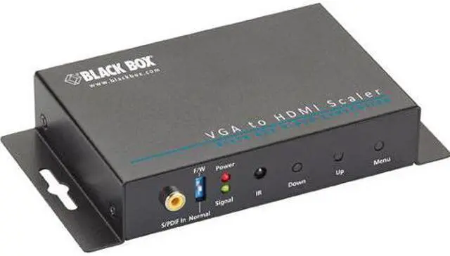 Alt view image 4 of 11 - Black Box Vga-to-hdmi Converter Scaler With Audio - Functions: Video Conversion, Video Scaling, De-interlace, Noise Filtering - 1920 X 1200 - Vga - Usb - Audio Line In - 1 Pack - (avsc-vga-hdmi-r2)