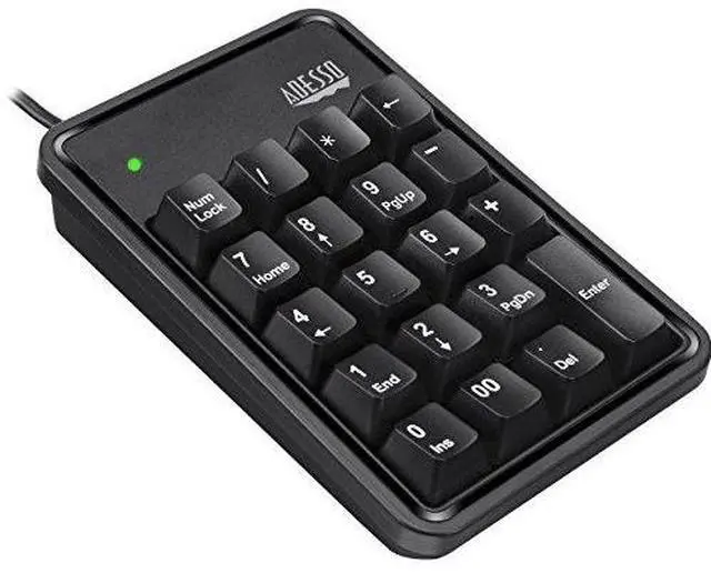 Main image of Adesso 19-Key Usb Numeric Keypad ,Built-In 3-Port  Usb Hubs , Durable  Mechnical