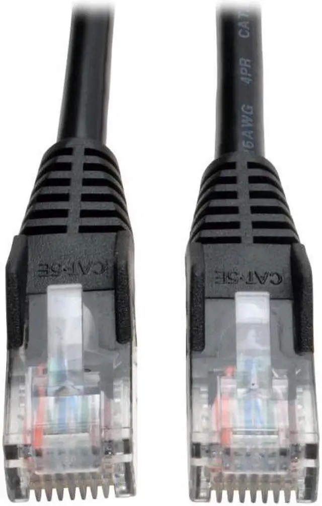Main image of TRIPP LITE N001-025-BK 25FT CAT5E / CAT5 SNAGLESS MOLDED PATCH CABLE RJ45 M/M BLACK 25FT