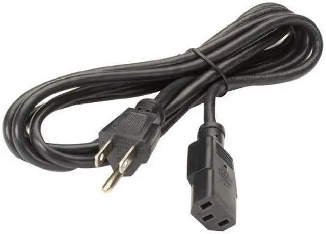 Alt view image 5 of 10 - Black Box PC/Monitor Power Cord NEMA 5-15P to IEC-60320-C13 6.5-ft. (2-m)