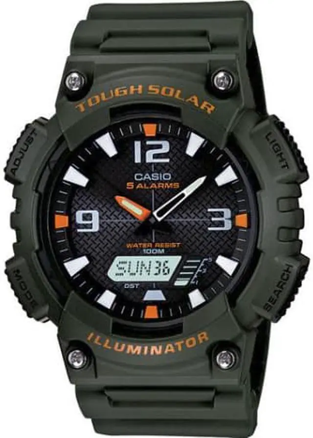 Alt view image 18 of 20 - CASIO AQS810W-3AV Ana Digi Solar Watch