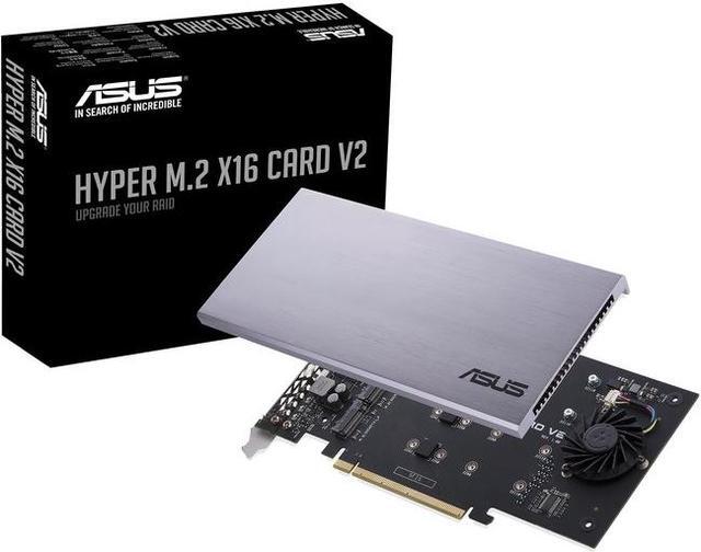 Alt view image 14 of 20 - ASUS Hyper M.2 x16 PCIe 3.0 x4 Expansion Card V2 supports 4 NVMe M.2 (2242/2260/2280/22110) up to 128 Gbps for Intel VROC and AMD Ryzen Threadripper NVMe RAID