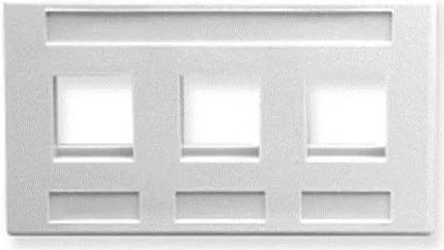 Main image of FACEPLATE- FURNITURE- 3-PORT- WHITE