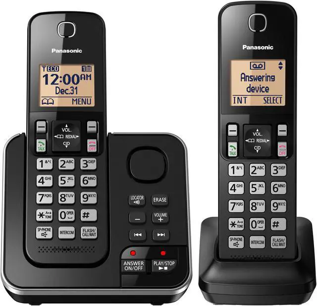 Alt view image 3 of 20 - PANASONIC KX-TGC362B DECT 6.0, 2 HANDSETS, CID, ITAD