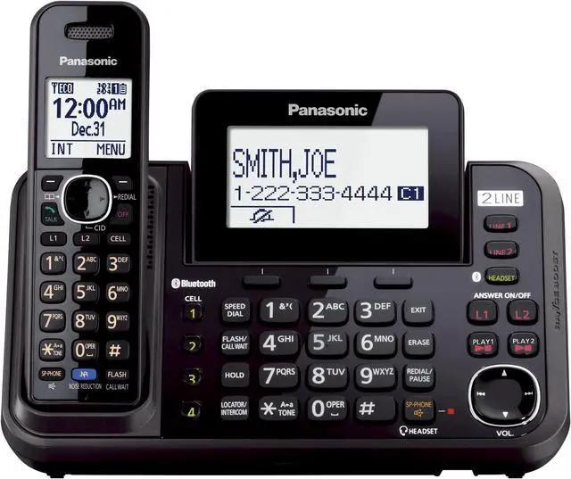 Alt view image 3 of 20 - Panasonic KX-TG9541B-N 1 Handset Cordless Phone